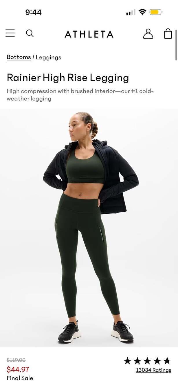 Athleta Rainier High Rise Legging Size M